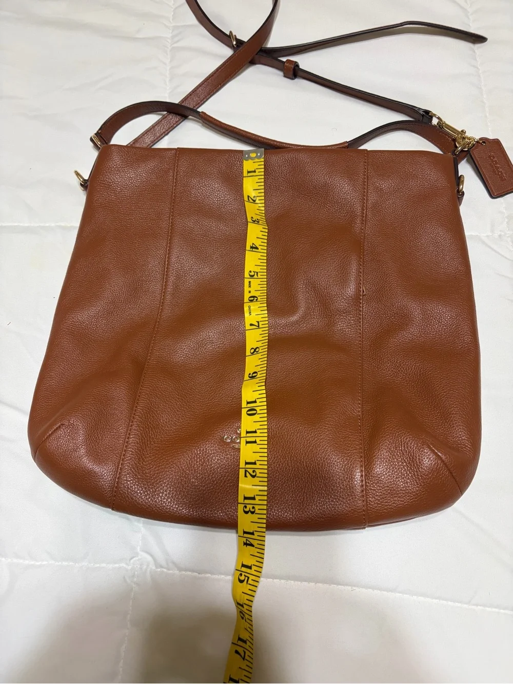 Coach Brown Pebbled Leather Crossbody Bag